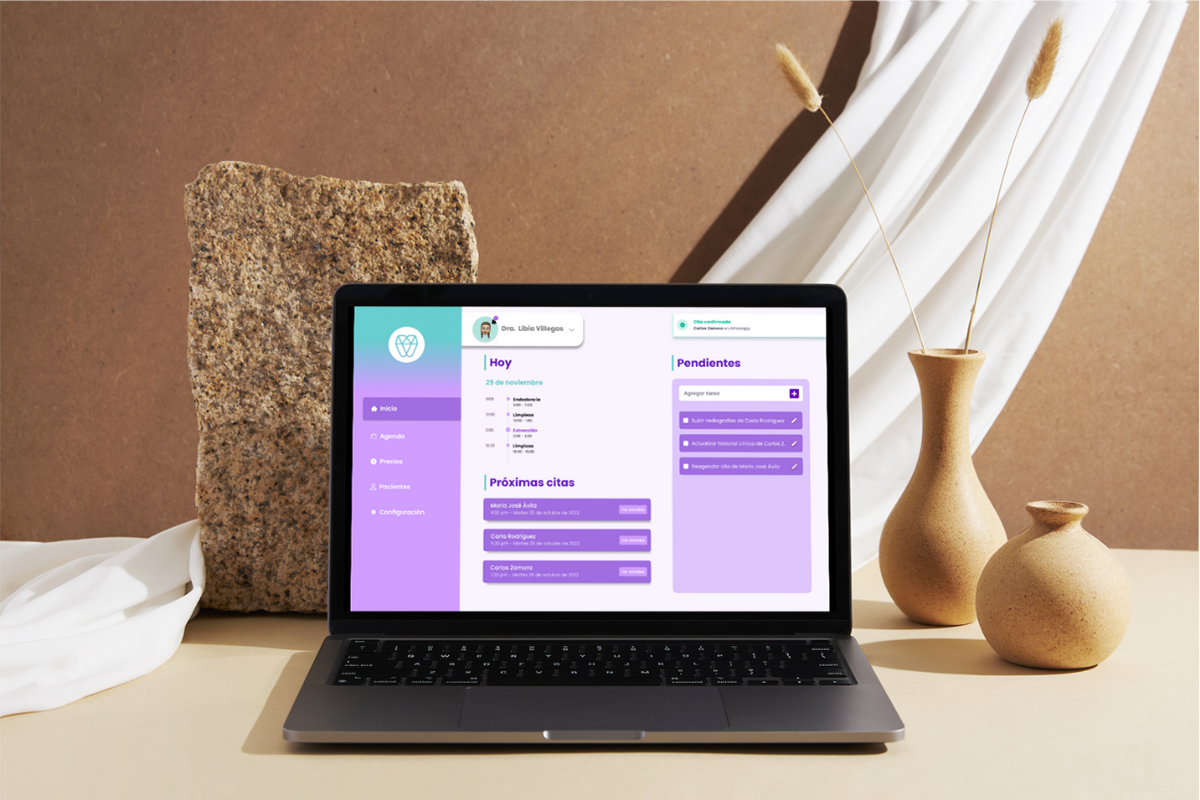 Dental system homepage mockup