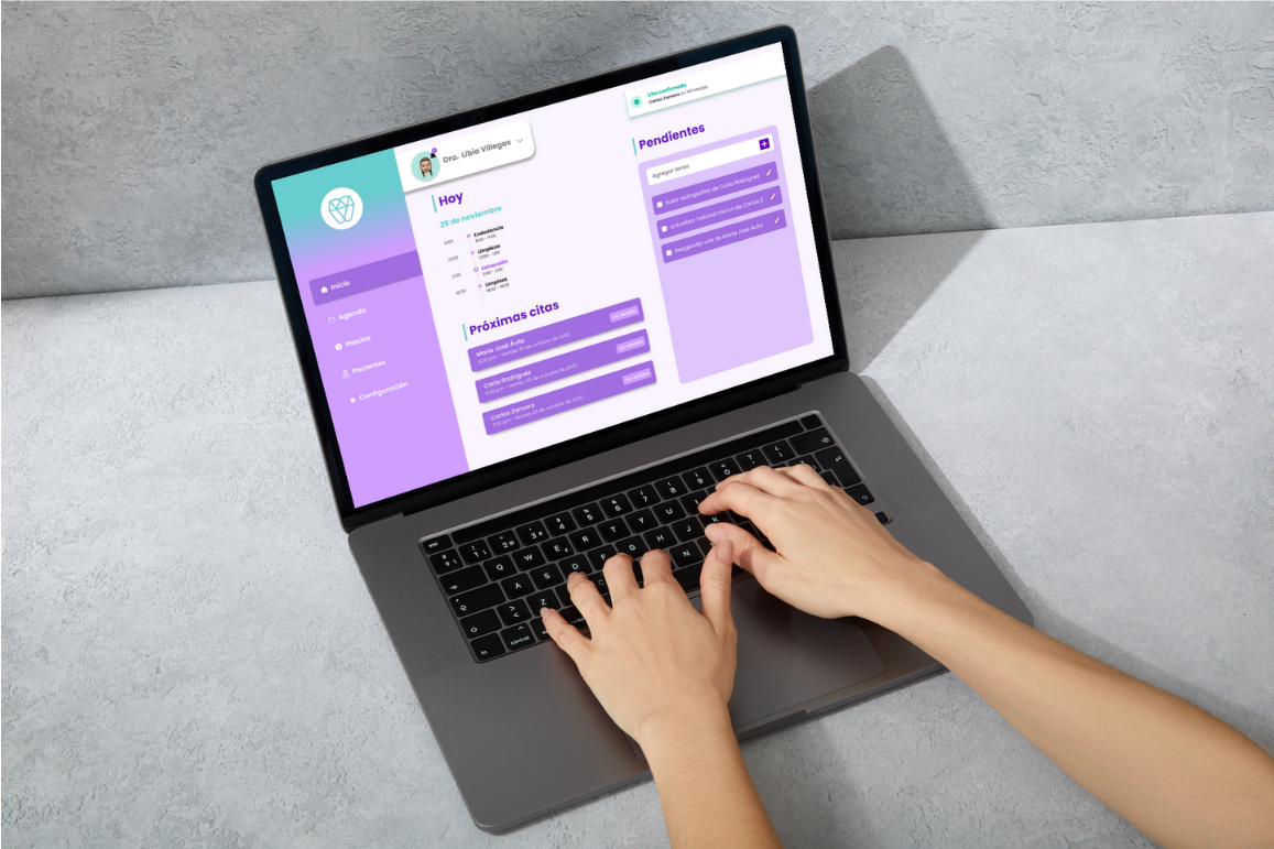 Dental system homepage mockup