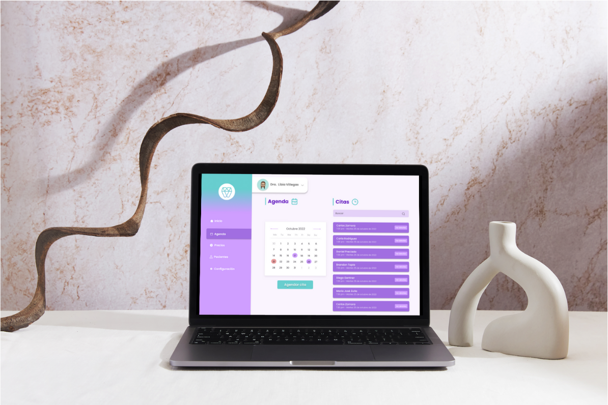 Dental system schedule mockup