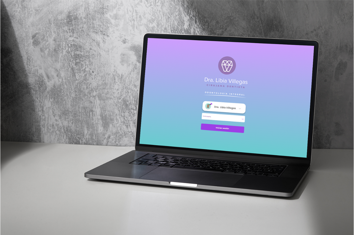 Dental System login page mockup