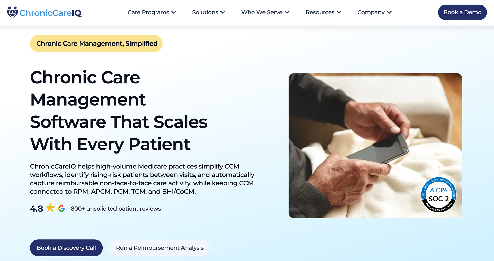 ChronicCareIQ Chronic Care Management page banner