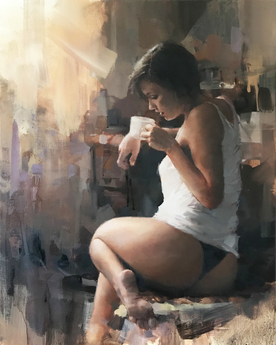 The devils chocolatier, 40 x 50cm, oil.