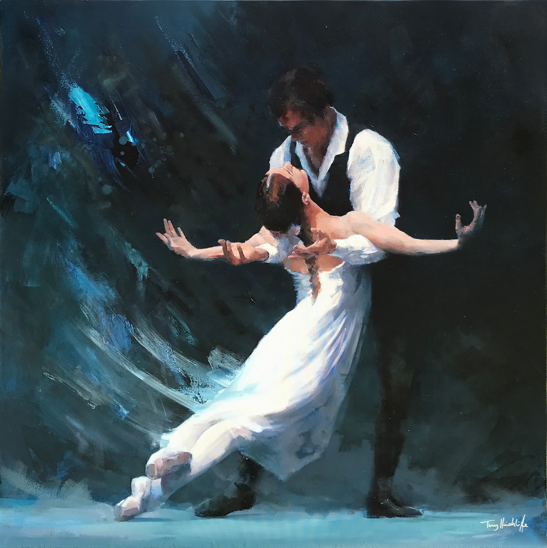Mystery finds love, 100 x 100cm, oil on canvas.