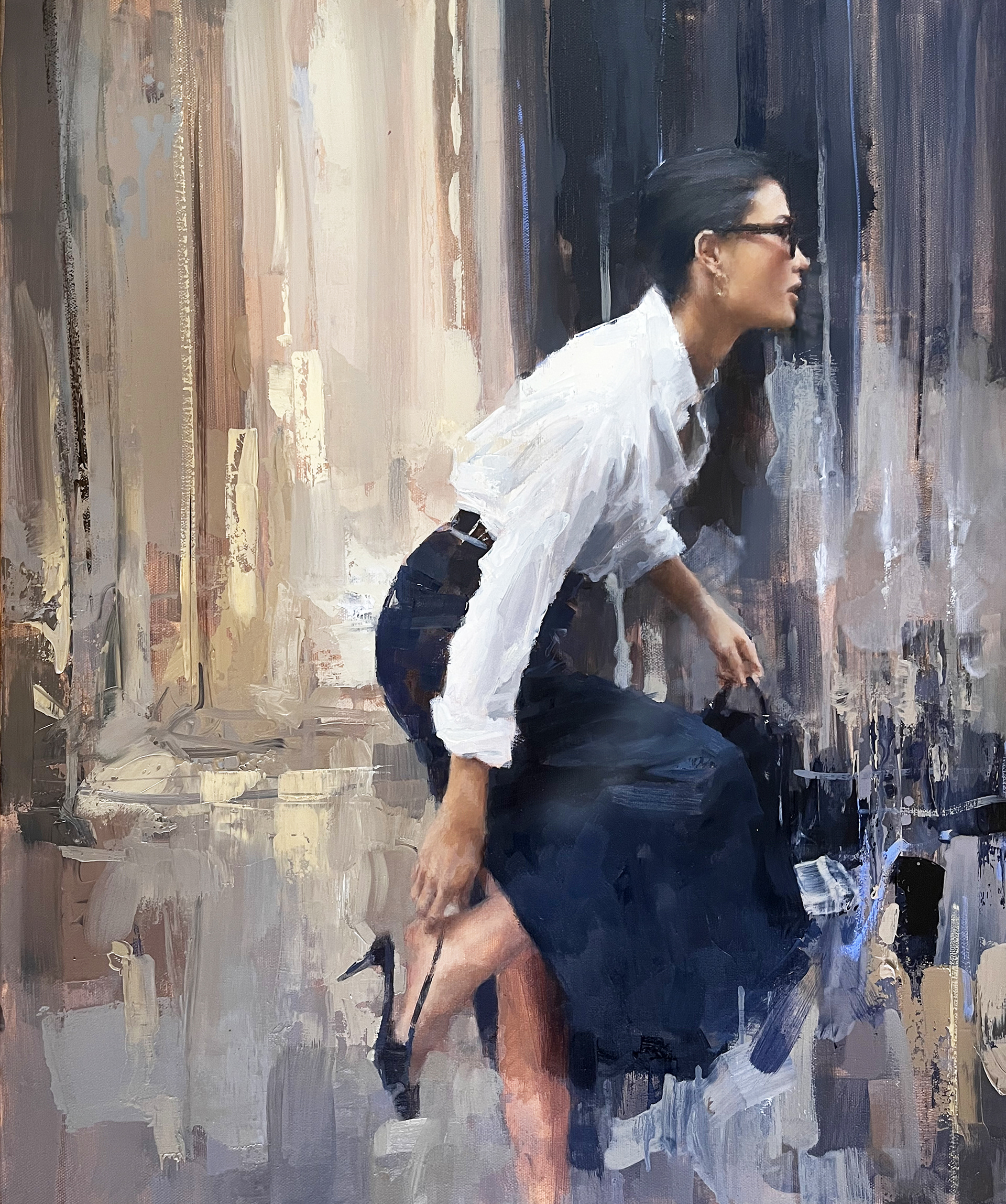 Kiss chase, 50 x 60cm