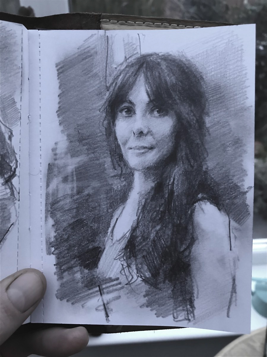 Rhiannon, pencil.