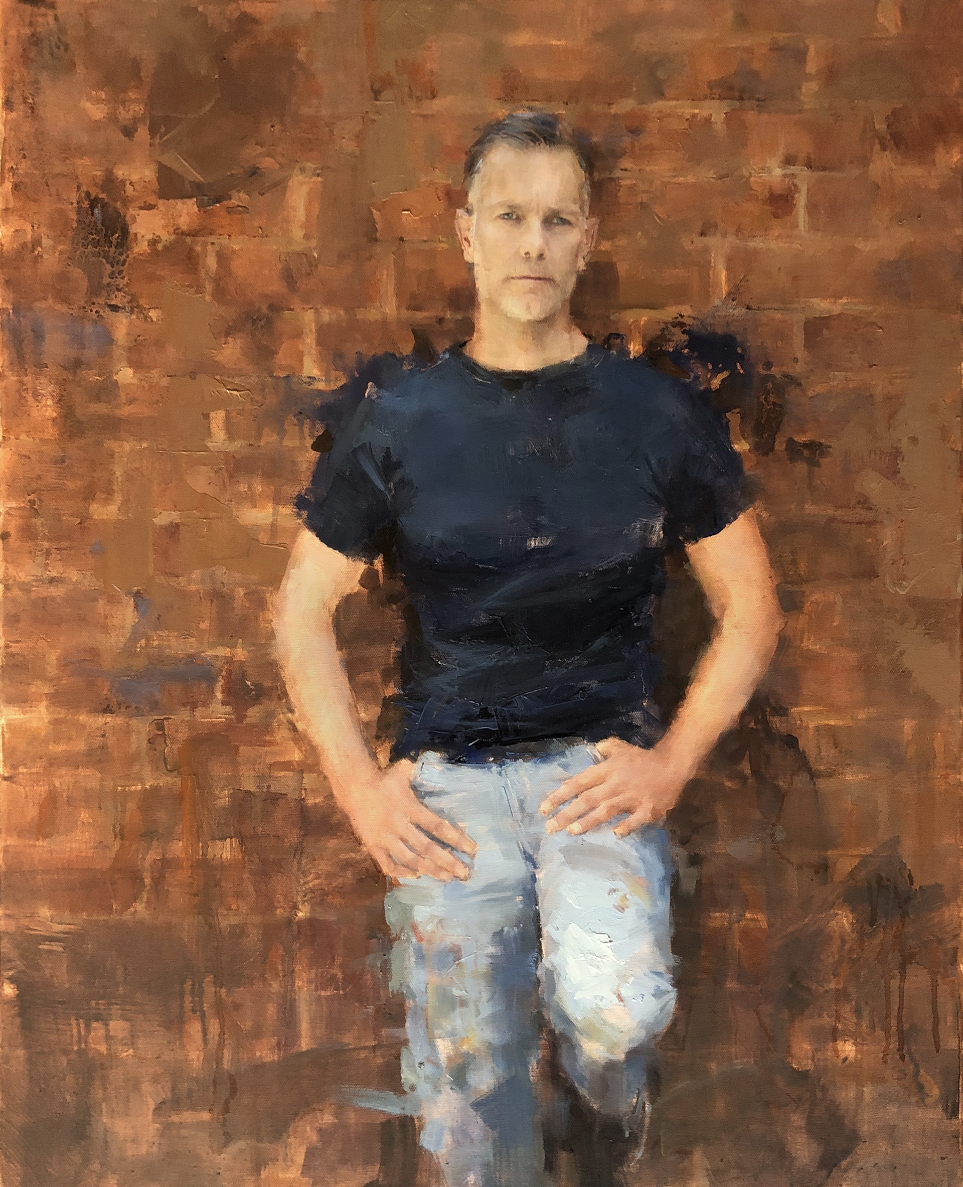 Self portrait, 60 x 76cm, oil on canvas.
