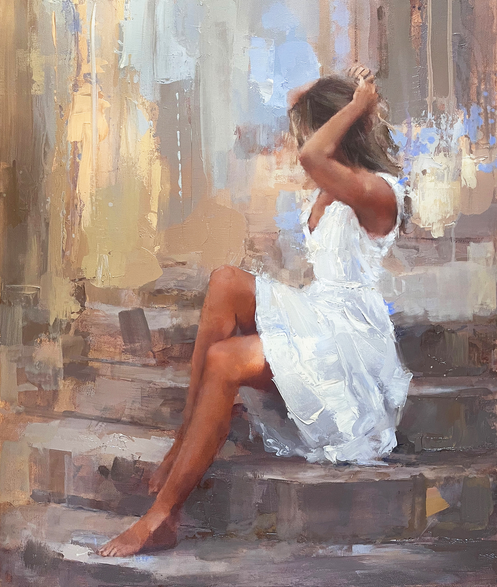 The thinking step, 50 x 60cm