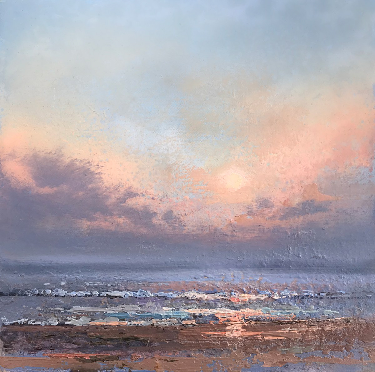 Lacanau neon, 30 x 30cm, oil.