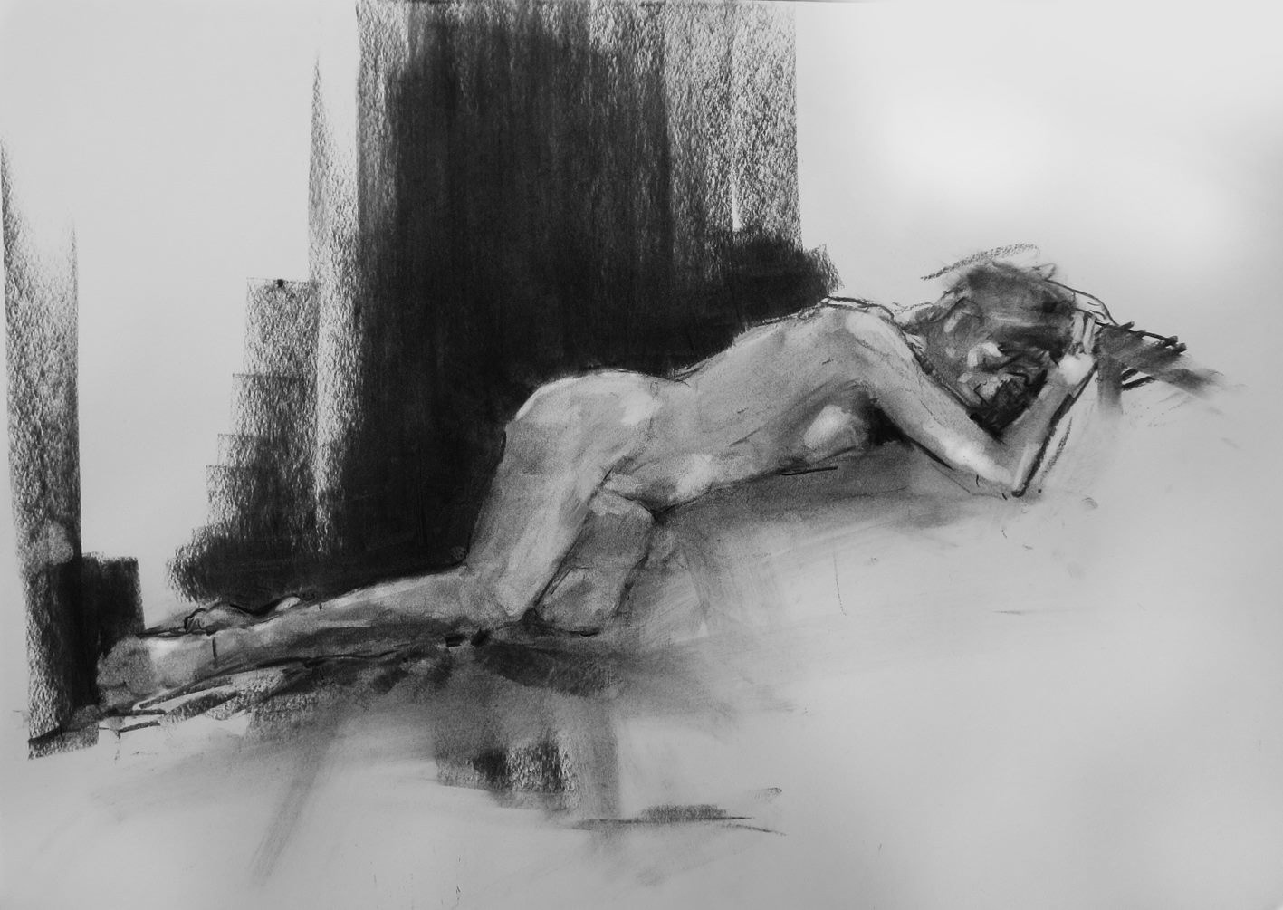 Lucy, 60 x 40cm, charcoal.