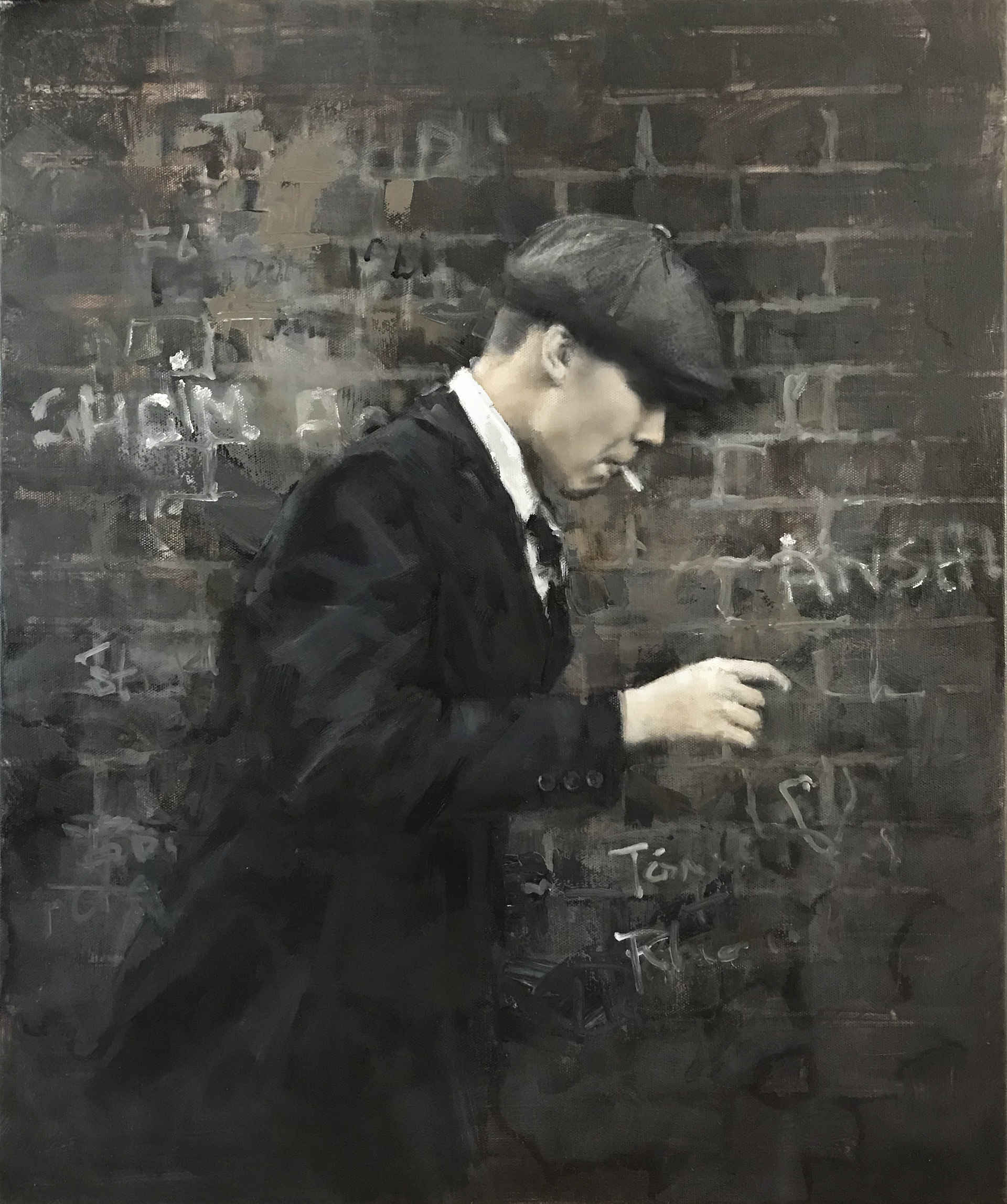 Walk with a purpose, 50 x 60cm, oil on canvas.