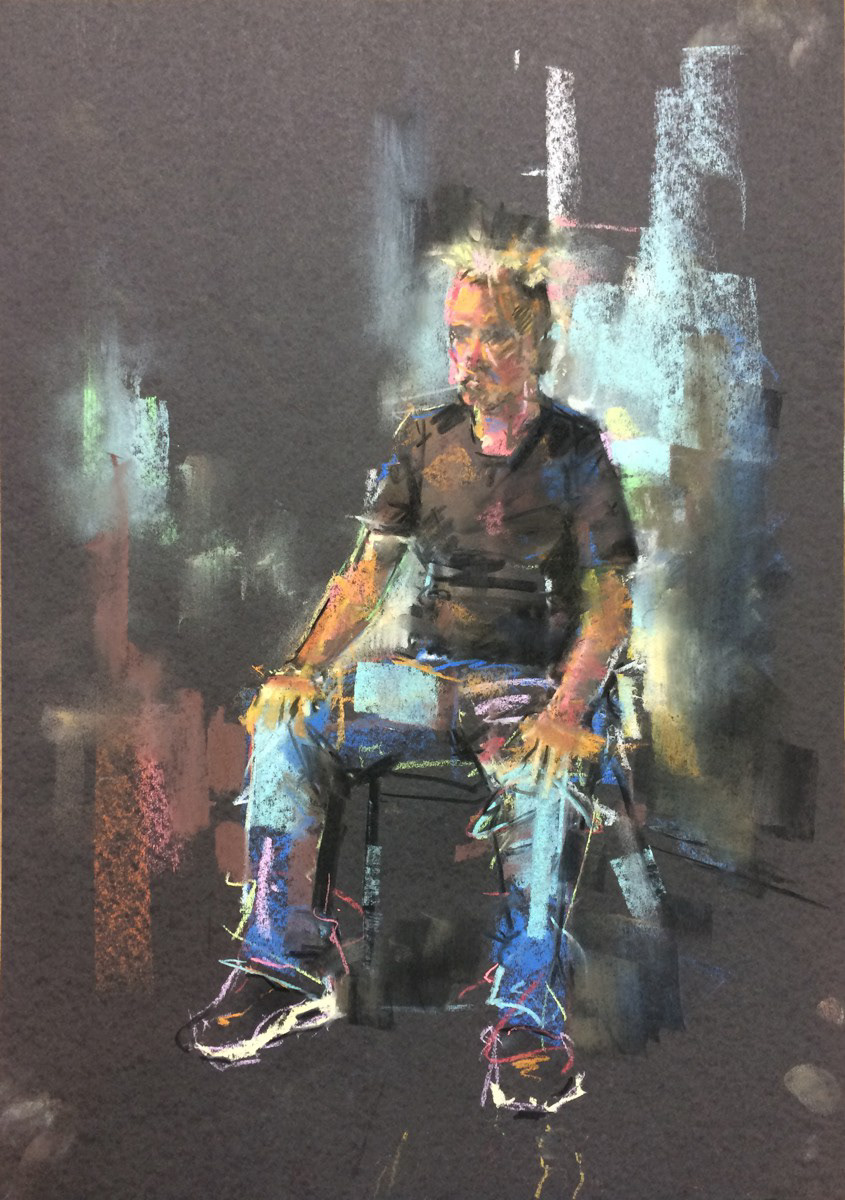 study, 46 x 60cm, soft pastel.