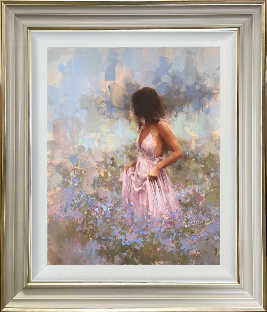 BLUE MAGIC Limited Edition Studio Edition on Canvas Image Size 61 x 51 cm Overall Framed Size (including the frame) 86.2 x 76.2 cm Edition Size: 45 Framed - £795.00 (inc VAT) Ref: THE035 Studio Edition on canvas, capturing the figurative form. Unique brushmarks and palette knife strokes, helps build up each layer to form the final composition. Embellished with rich overpaints and texturing brushmark varnish.