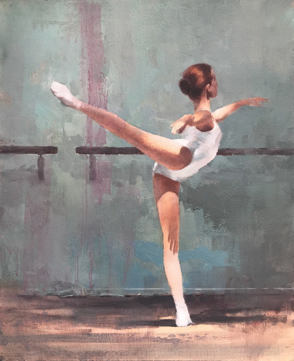 Twinkle toes, 50 x 50cm, oil.