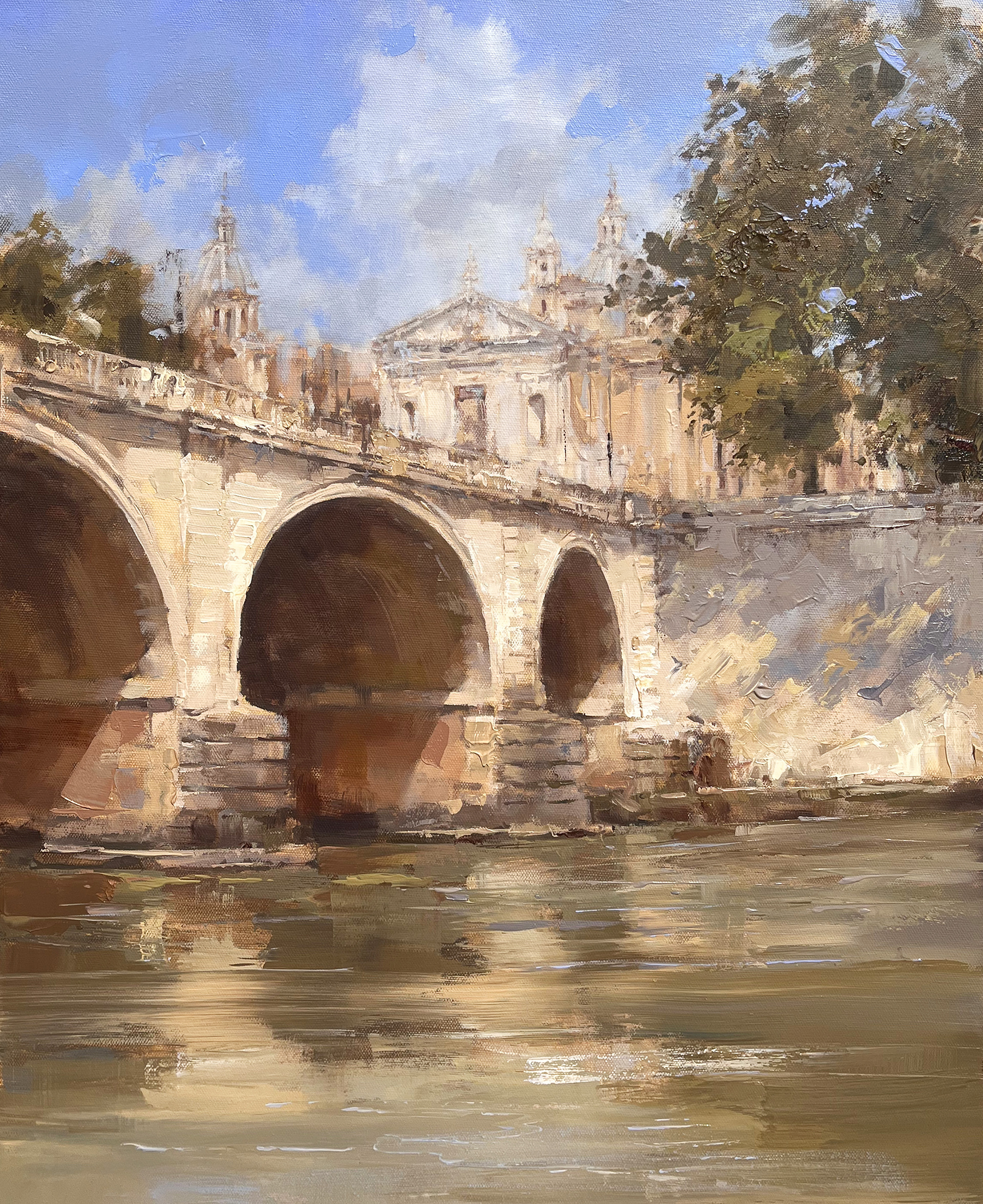 Ponte Cavour bridge, Rome, 50 x 60cm