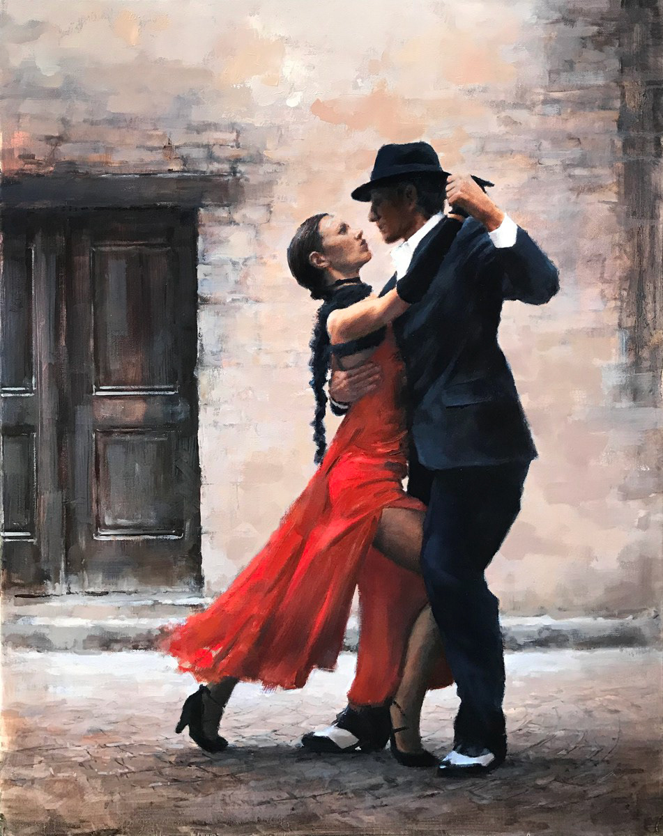 Red or dare, 61 x 76cm, oil.