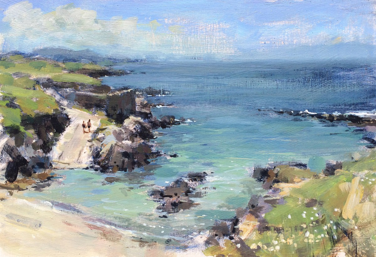Secluded bay, 20 x 30cm, acrylic.