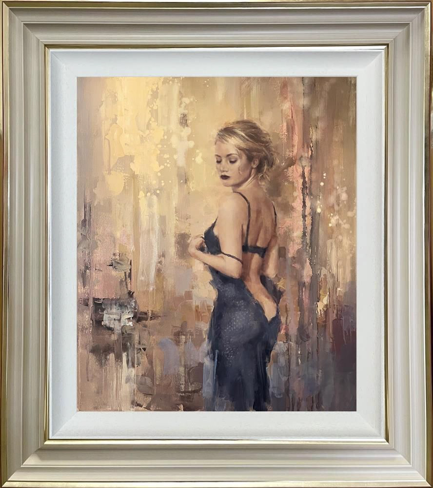 A POEM FOR A DREAM Limited Edition Studio Edition on Canvas Image Size 61 x 51 cm Overall Framed Size (including the frame) 86.2 x 76.2 cm Edition Size: 45 Framed - £795.00 (inc VAT) Ref: THE045 Studio Edition on canvas, capturing the figurative form. Unique brushmarks and palette knife strokes, helps build up each layer to form the final composition. Embellished with rich overpaints and texturing brushmark varnish.
