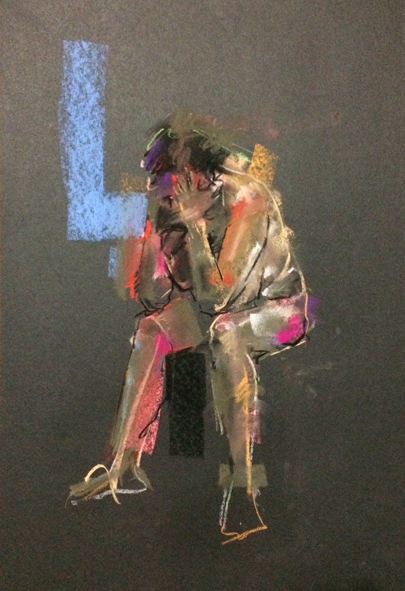 study, 46 x 60cm, soft pastel.