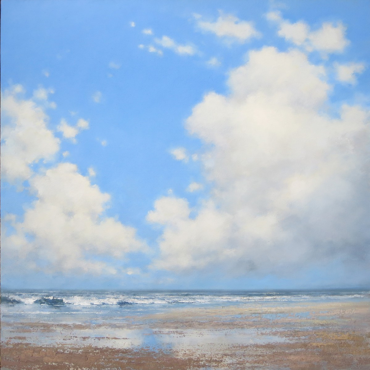 Grieving moon, 76 x 76cm, oil.