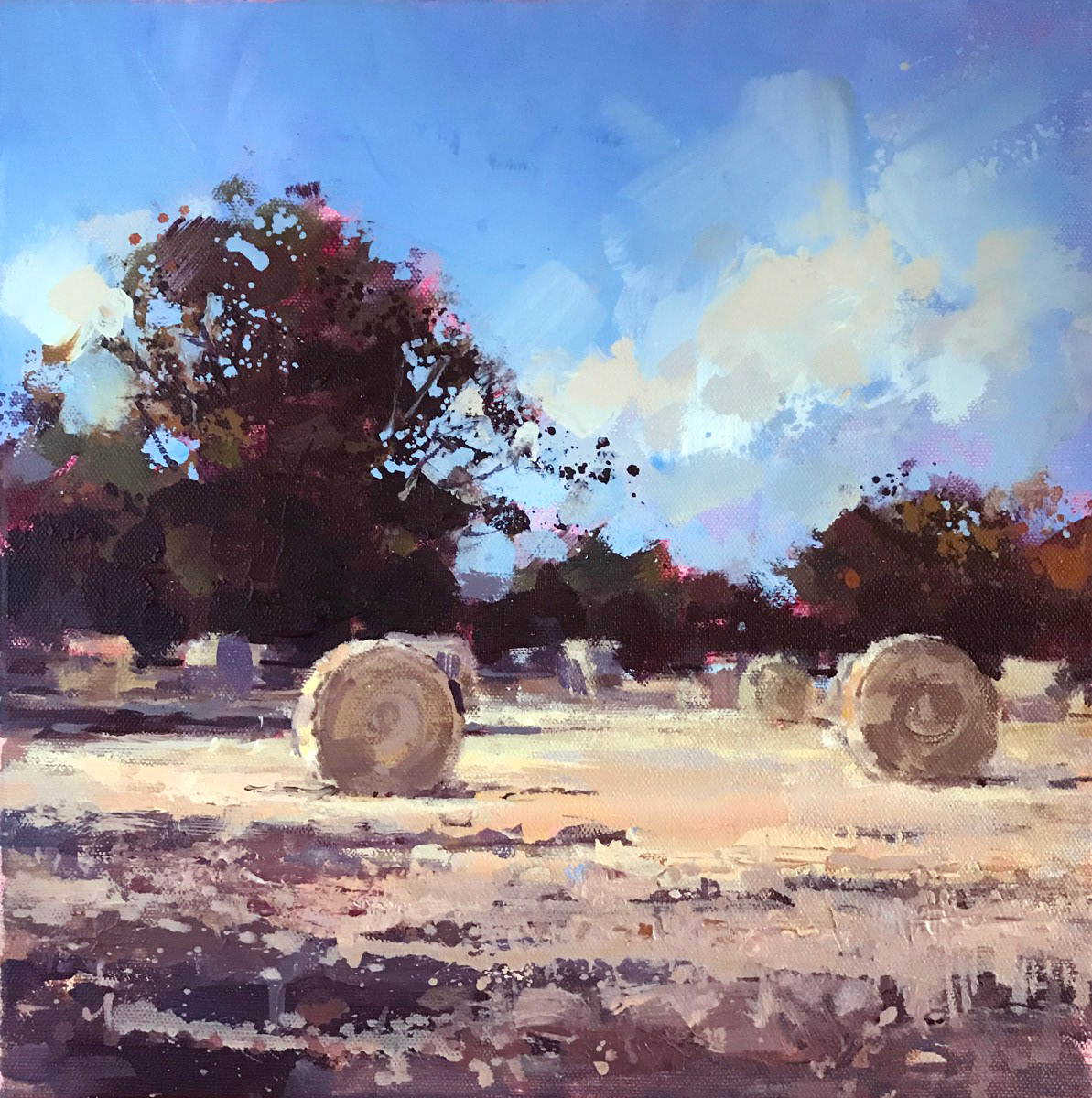 Fields of gold, 30 x 30cm, acrylic.