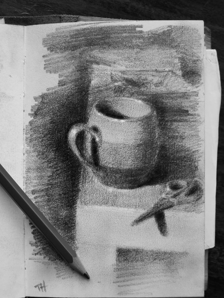 Band practice, pencil.