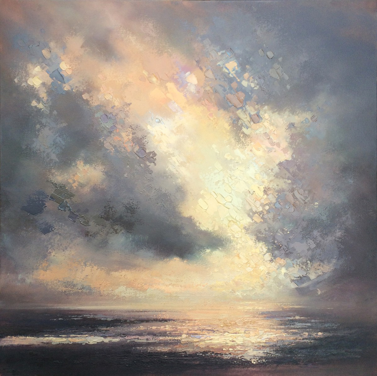 Imaginary lines, 76 x 76cm, oil.