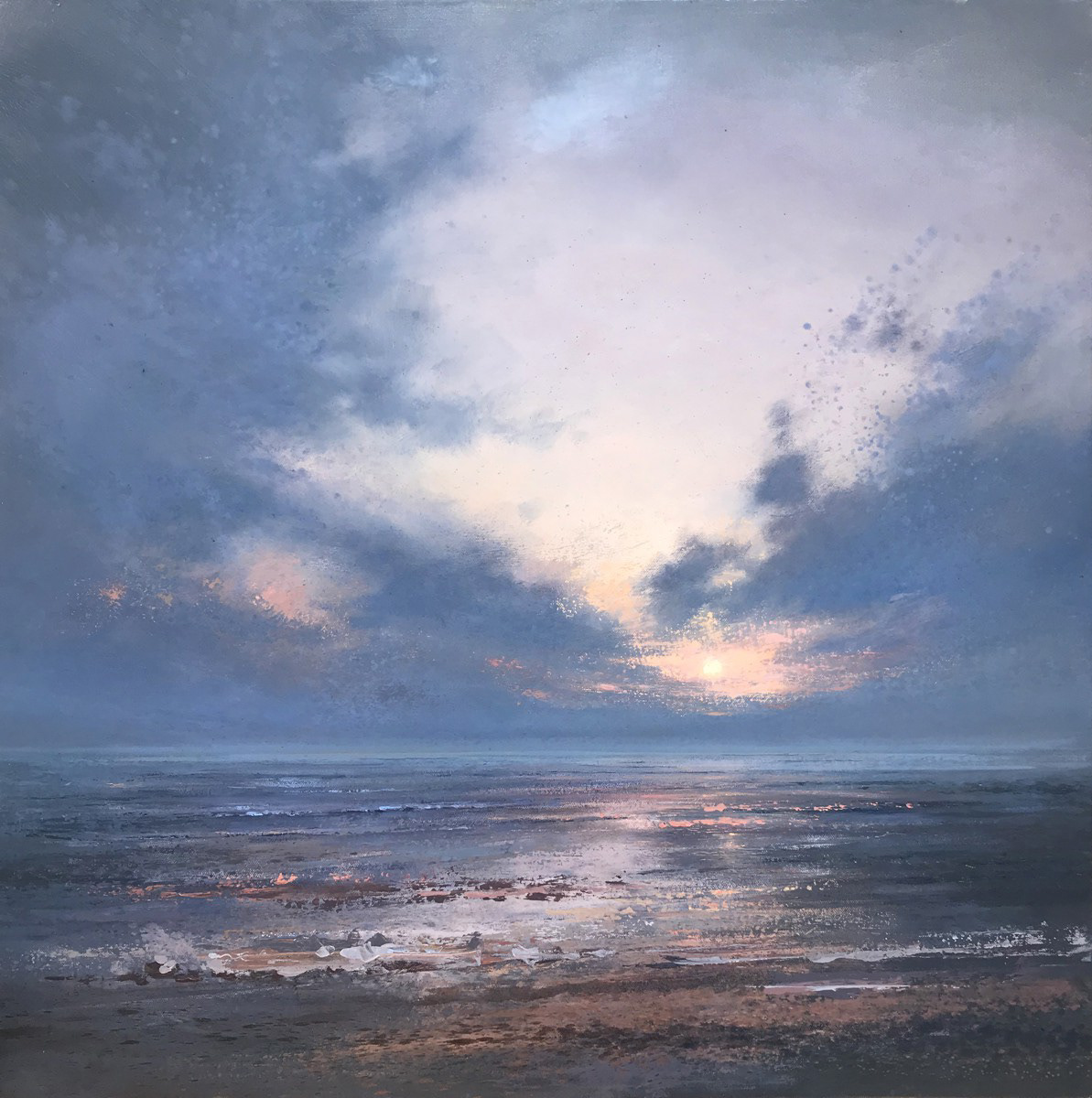 Johannes blue, 76 x 76cm, oil.