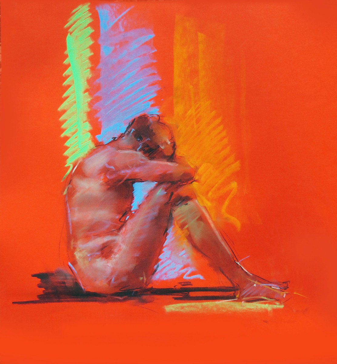 study, 46 x 60cm, soft pastel.