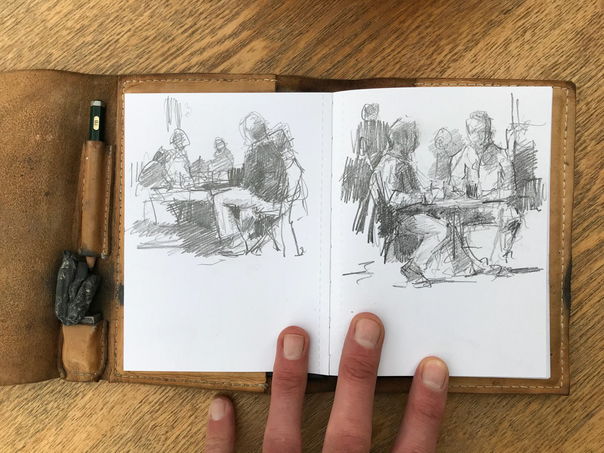 Leamington, pencil.