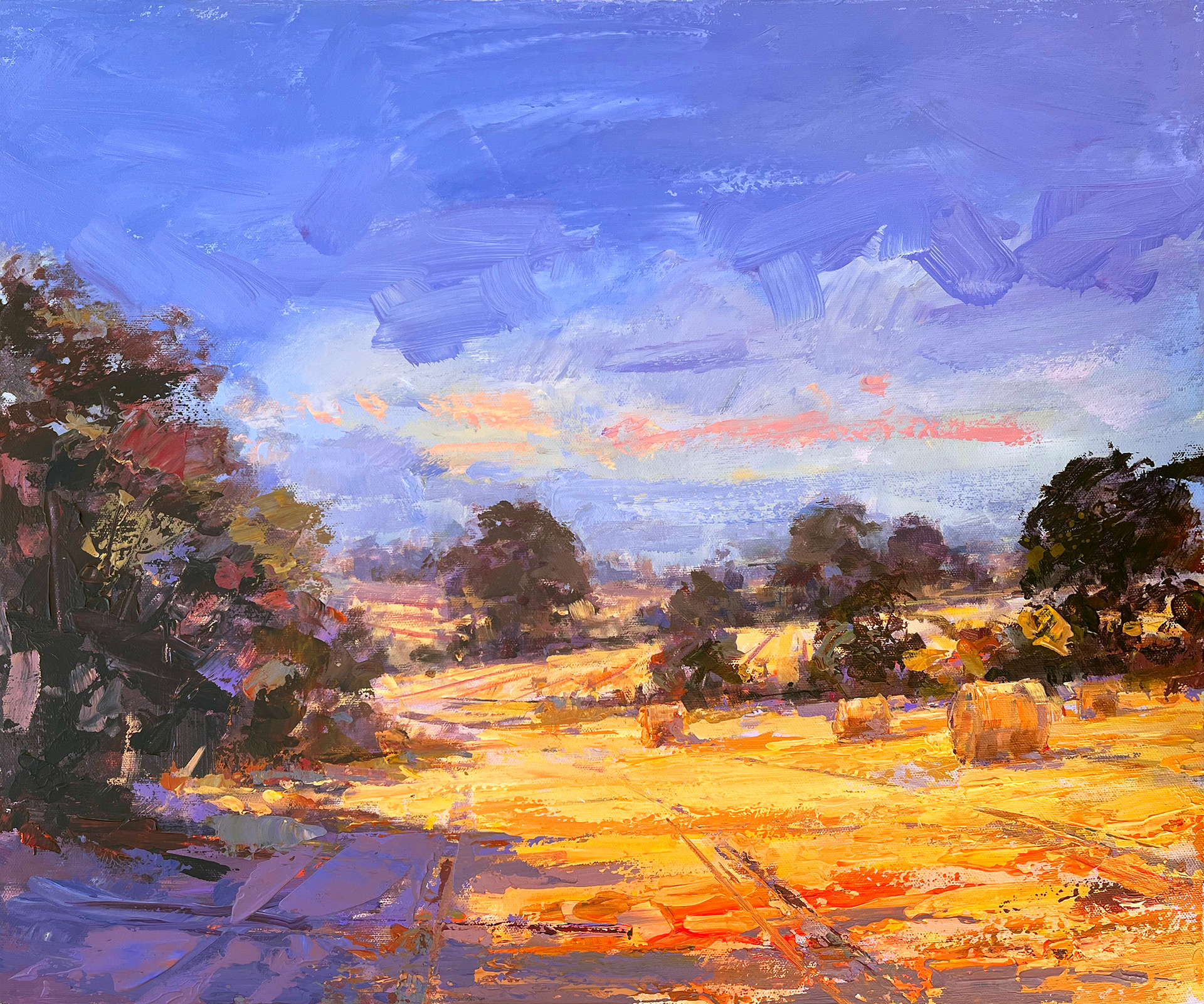 Honey and sky, 50 x 60cm