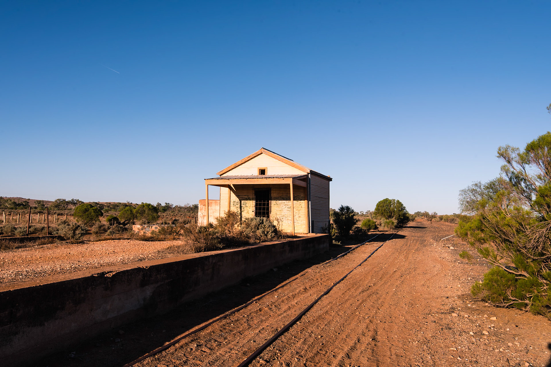 Silverton Station, remains of the tramway