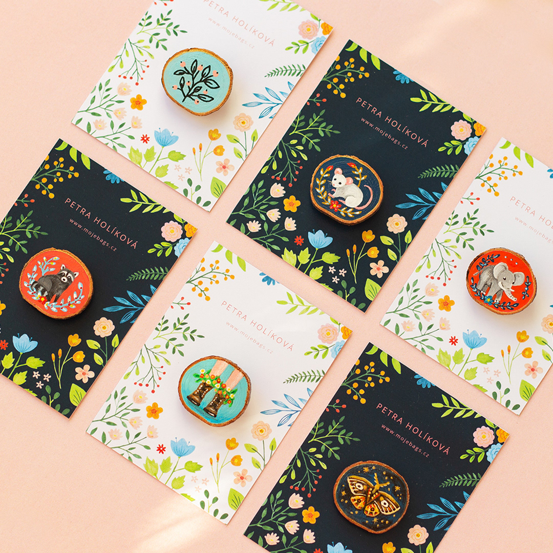 Hand-painted pins