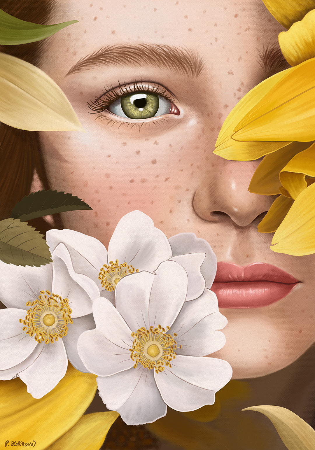 In the garden - digital painting