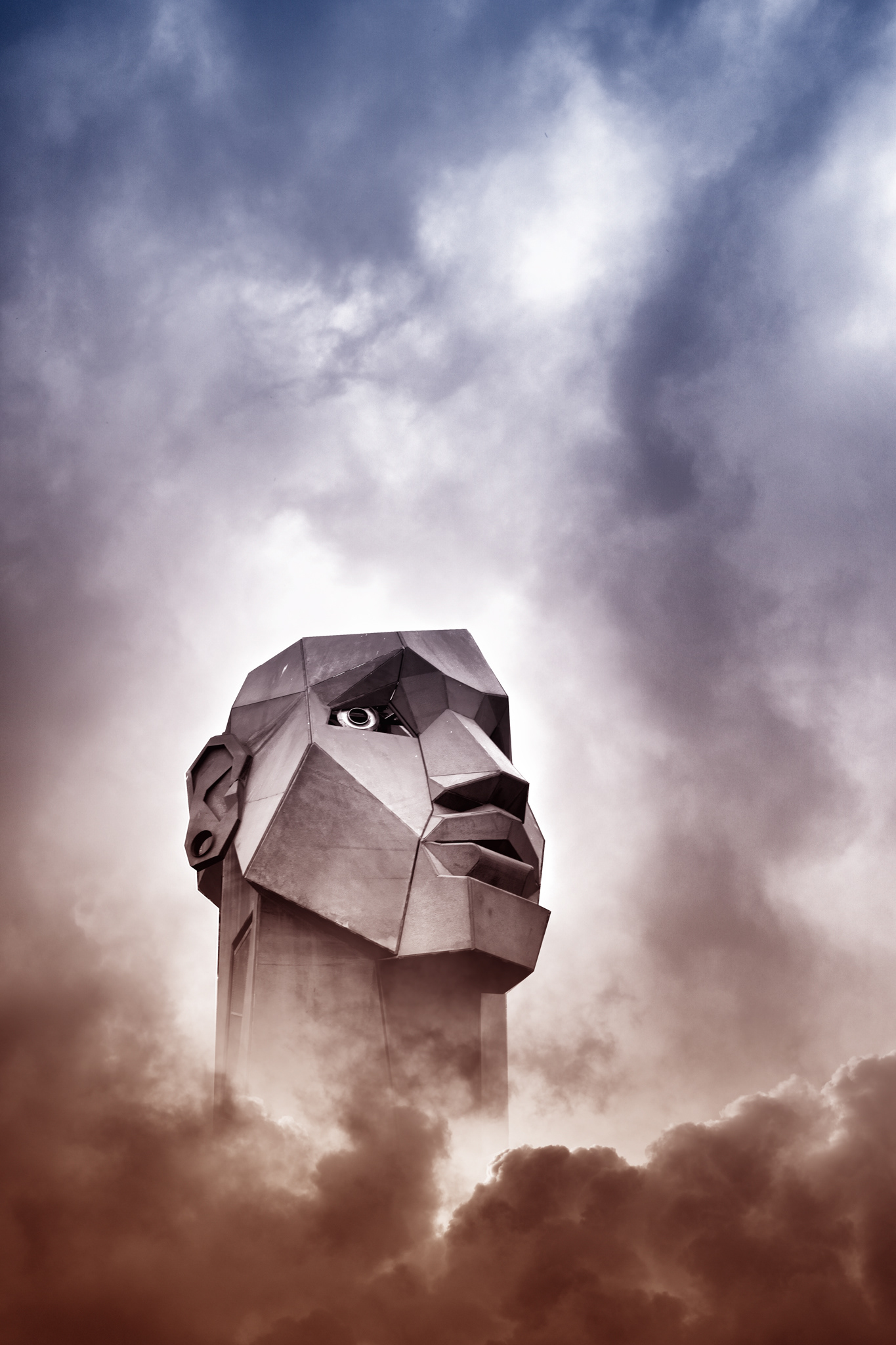 The burning man