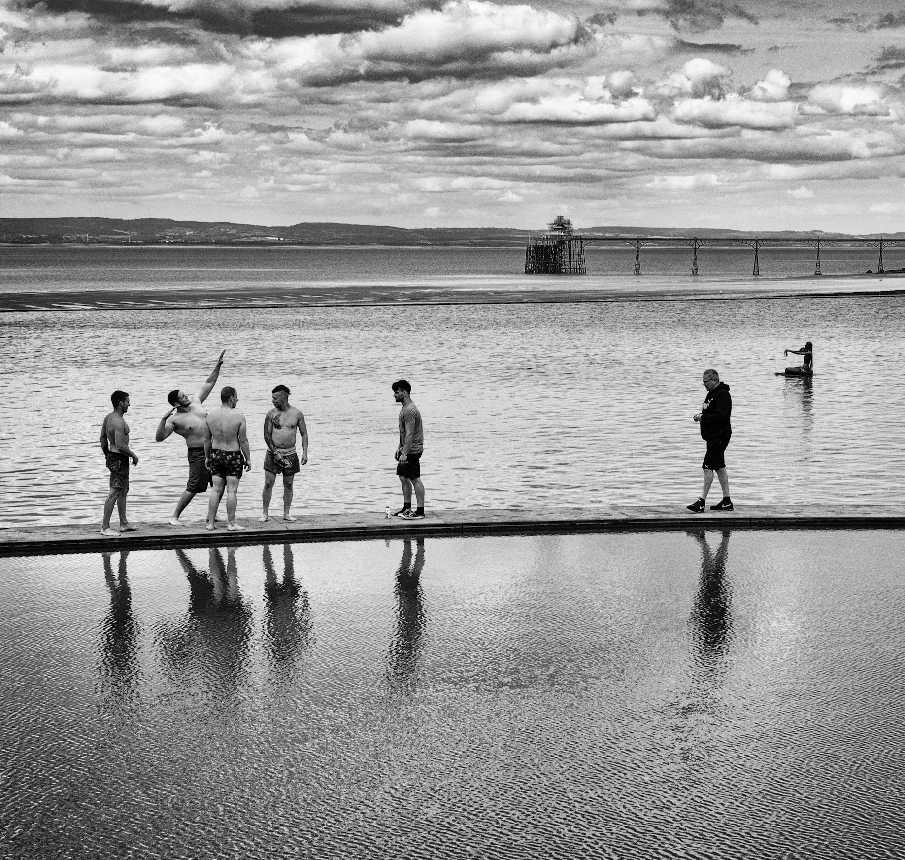 Posing not Swimming