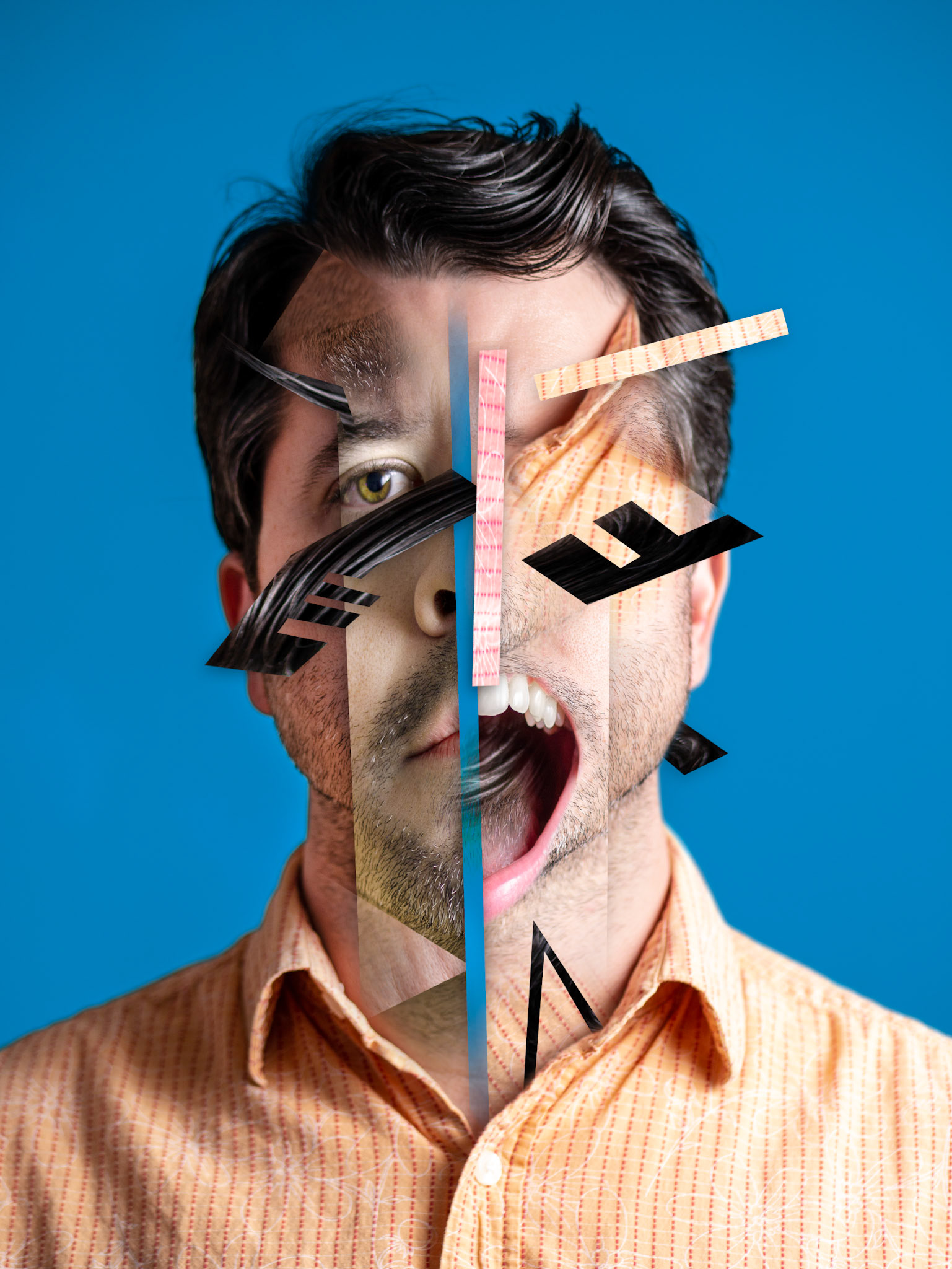 Daniel Francis Doyle "Unrecognizable" album art collages