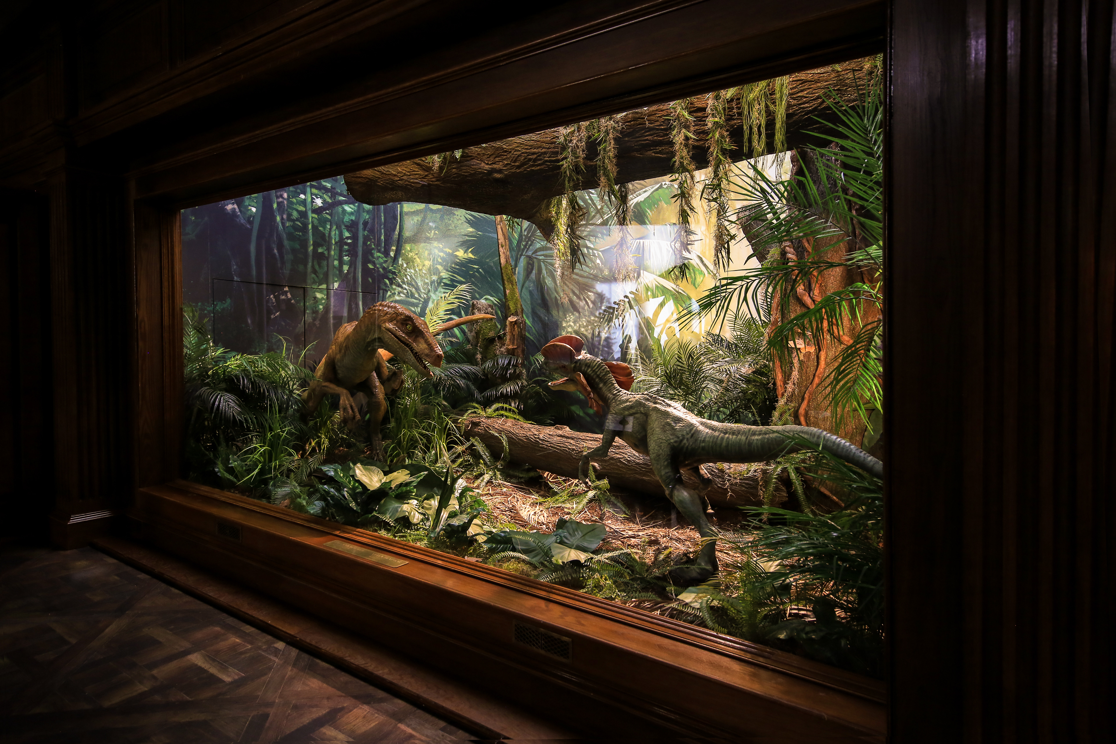 LOCKWOOD HOUSE - DIORAMA ROOM - VELOCIRAPTOR & DILOPOSAURUS