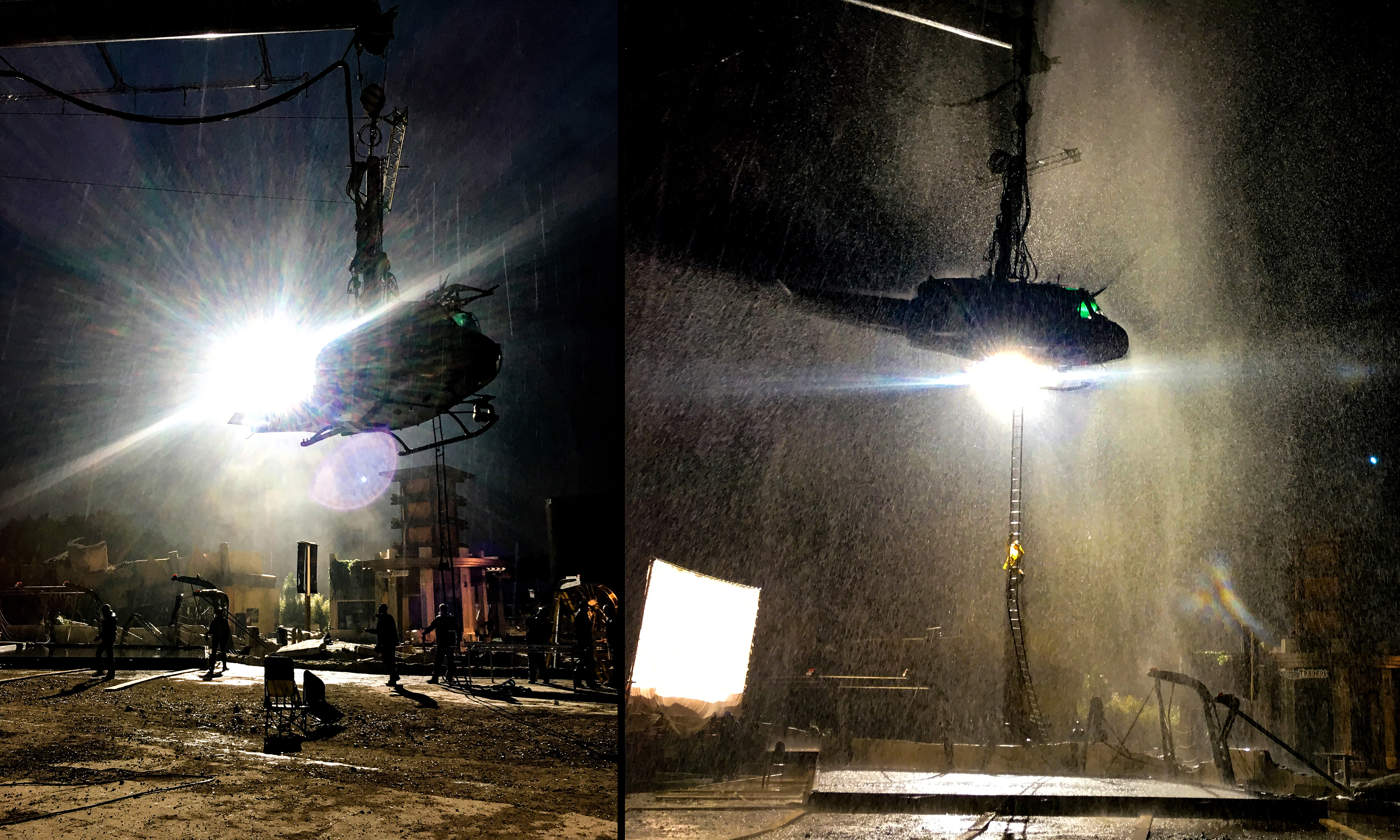 OPENING SEQUENCE - PREPPING FOR T-REX LADDER STUNT