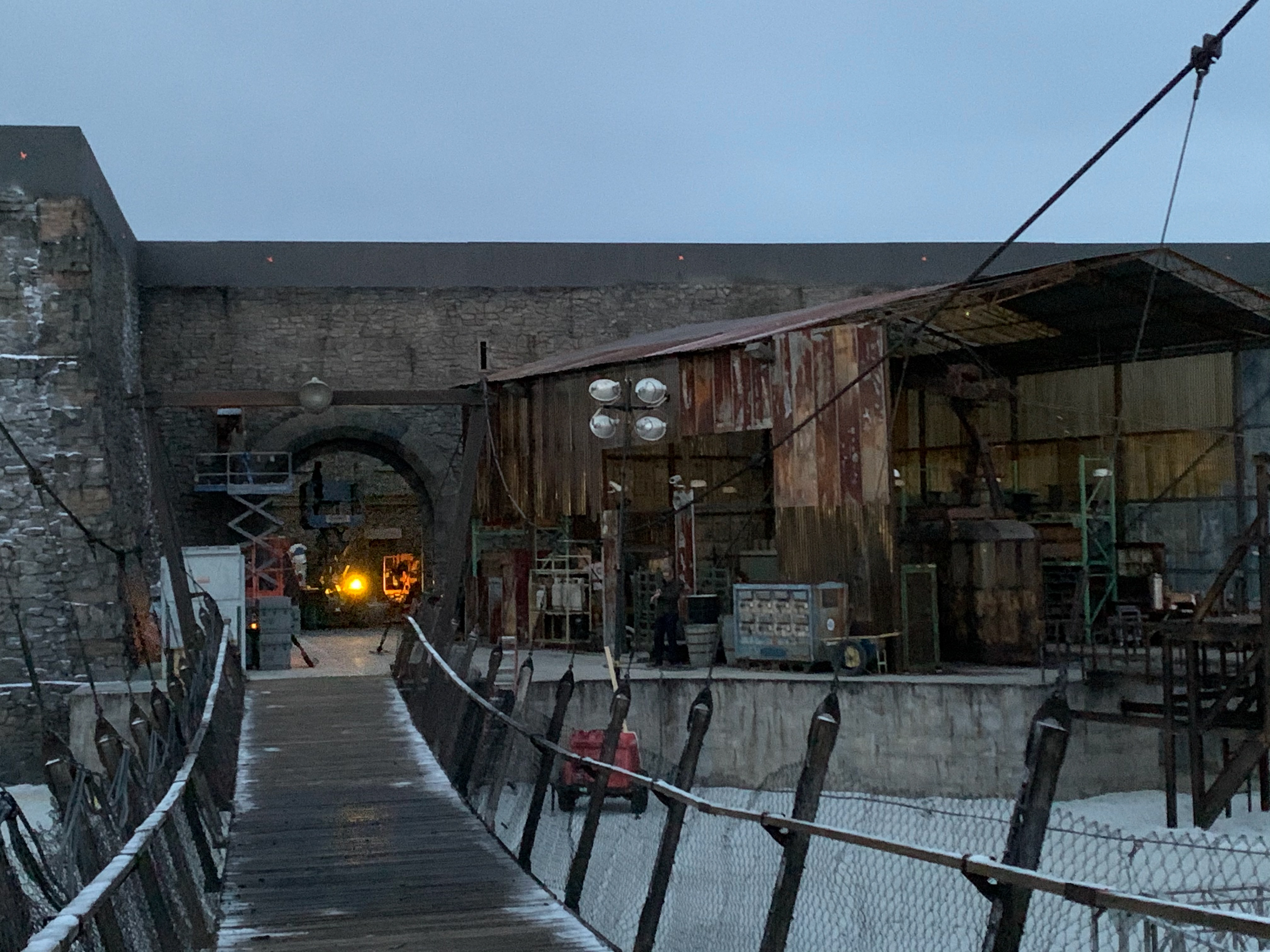 EXTERIOR GORA SMERTI PRISON - SUSPENSION BRIDGE TO HELIPAD