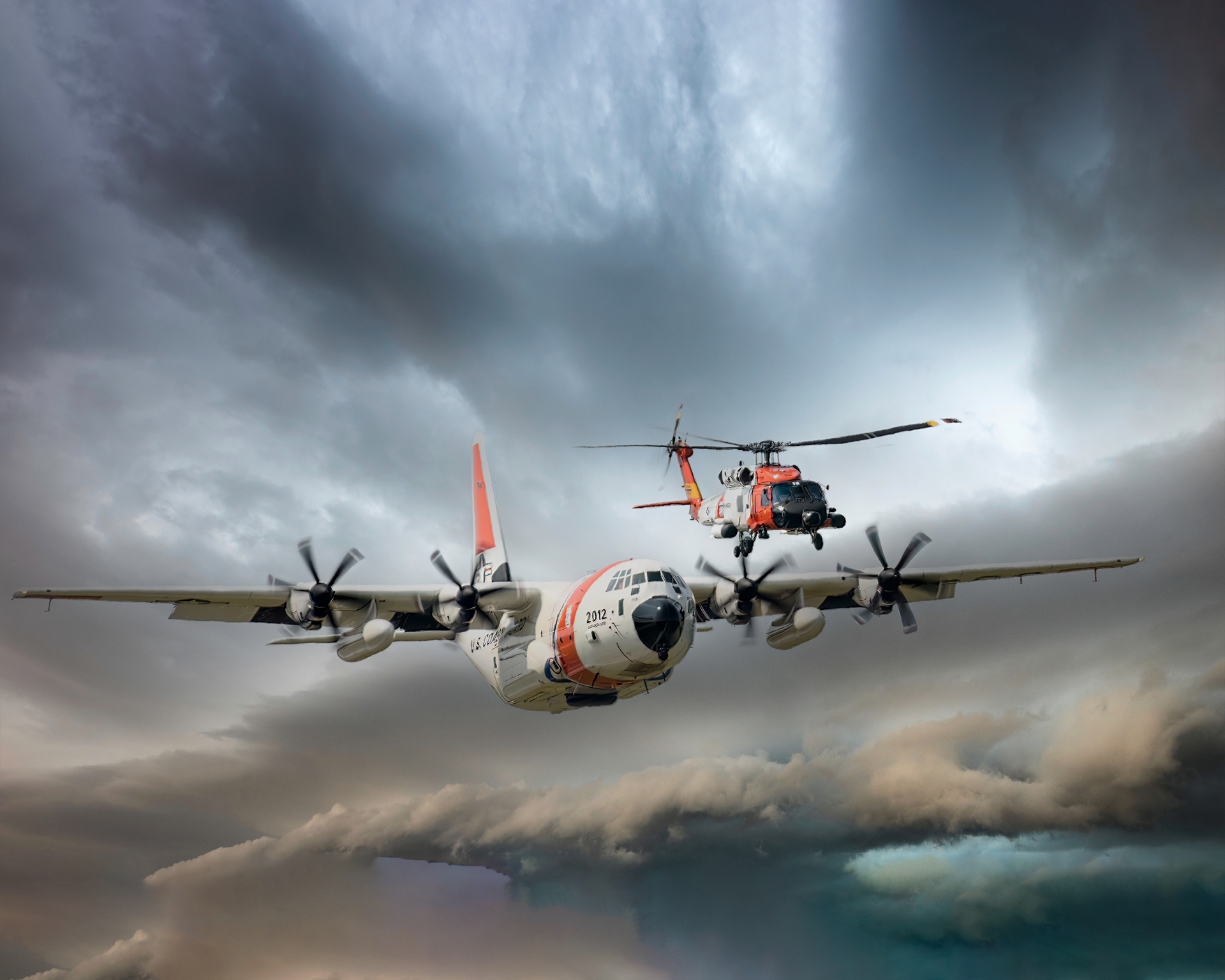 Coast Guard Fly By O2022-4