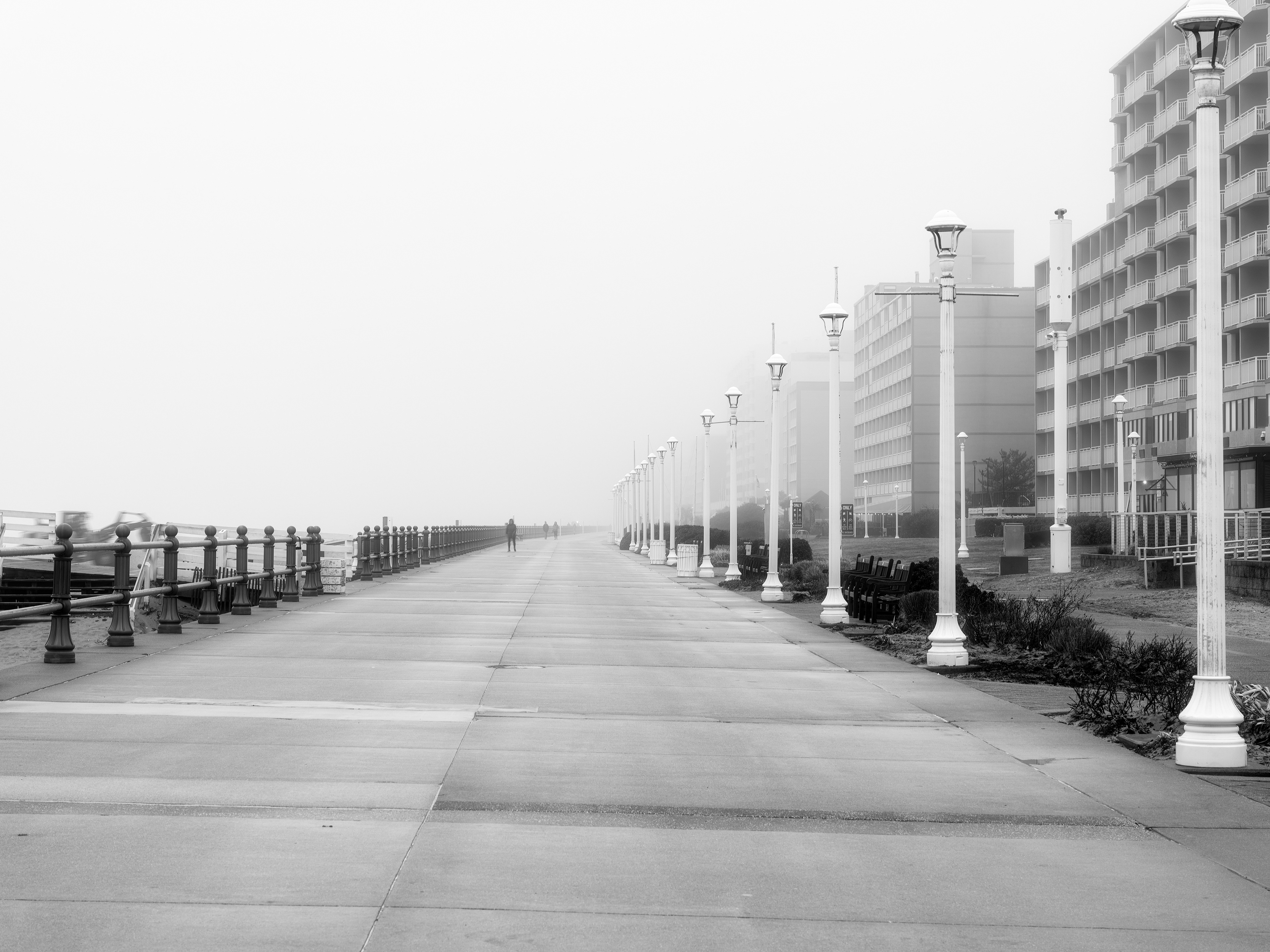 Virginia Beach Boardwalk In The Fog