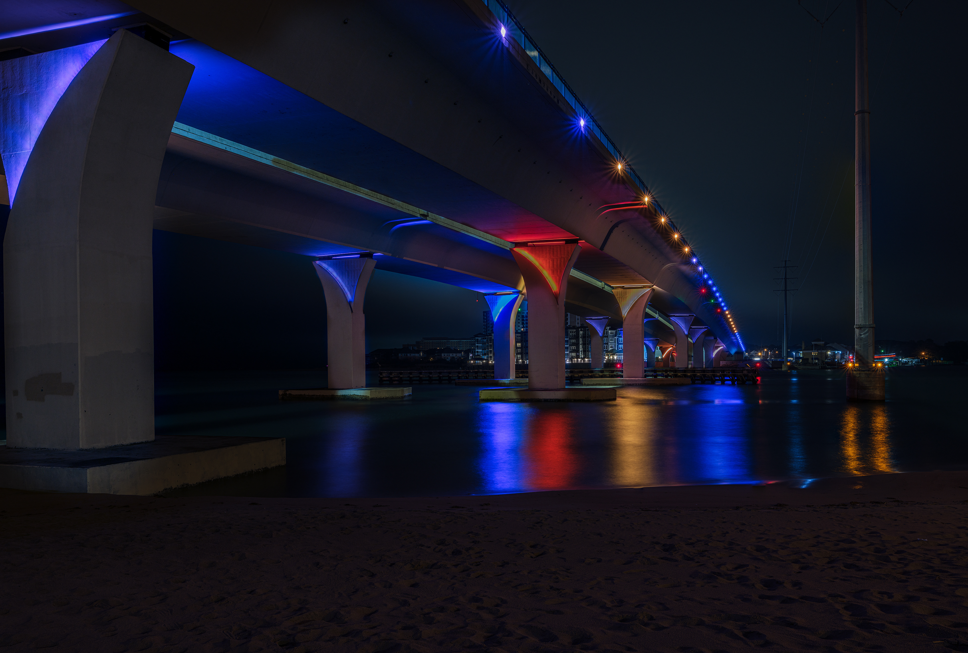 Lesner Bridge At Night