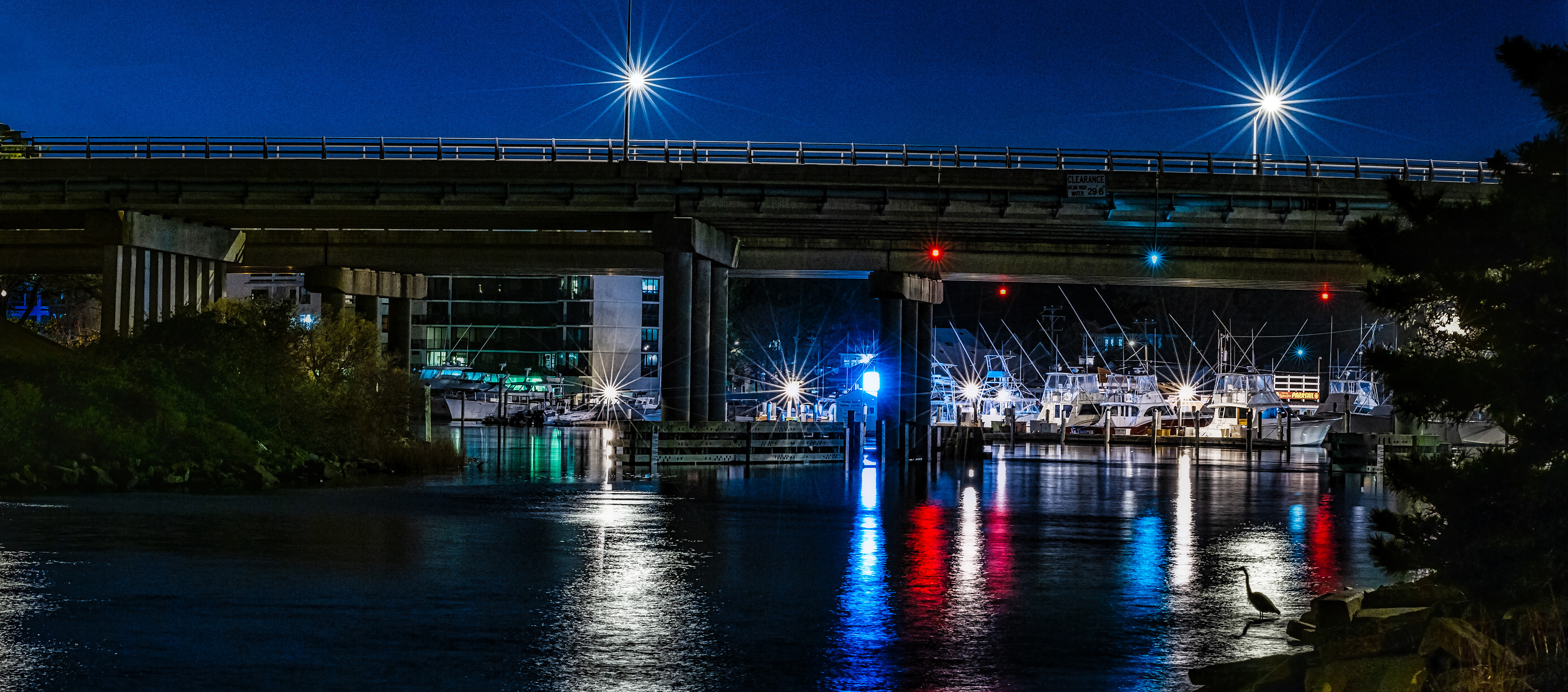 Rudee Inlet At Night