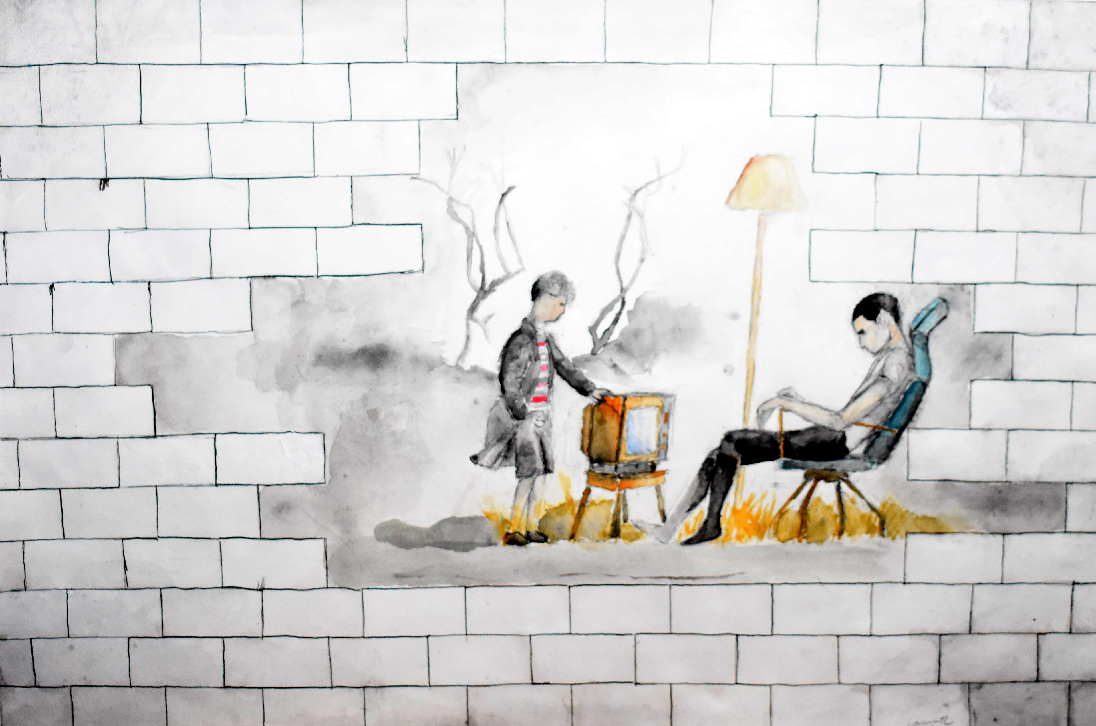 Connor Lowe: "Another Brick in the Wall" Drawing