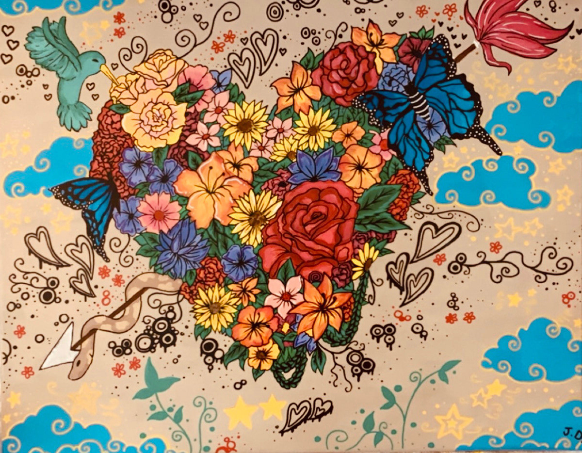 Jolene Dunn: "Heart of the World" Painting