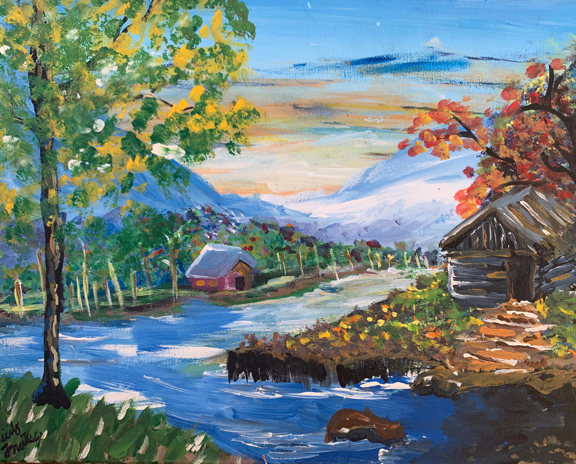 Sicily Frates " Down By the River" Painting