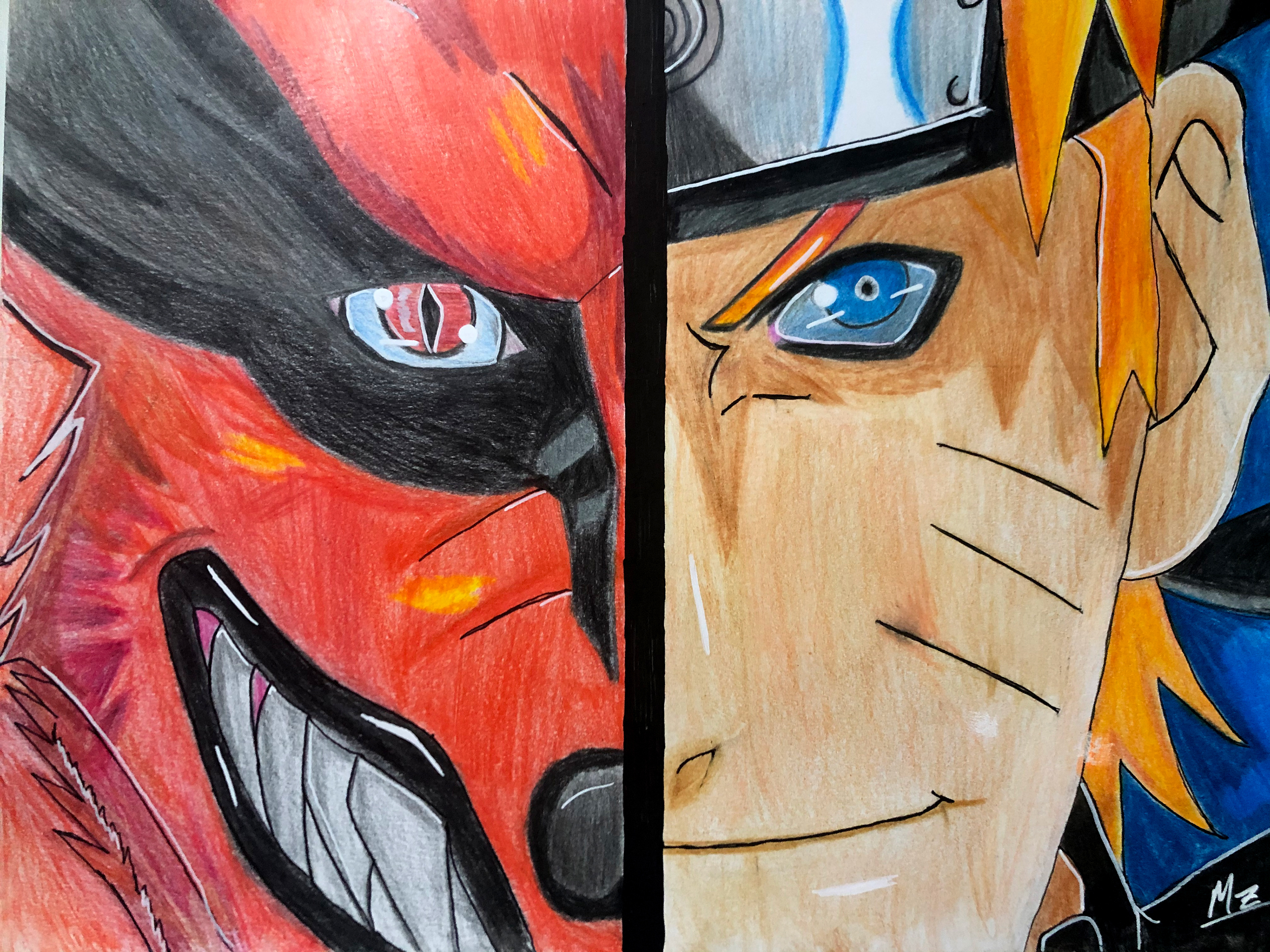 Macehualtin Zapata "Naruto and Kurama" Multi Media
