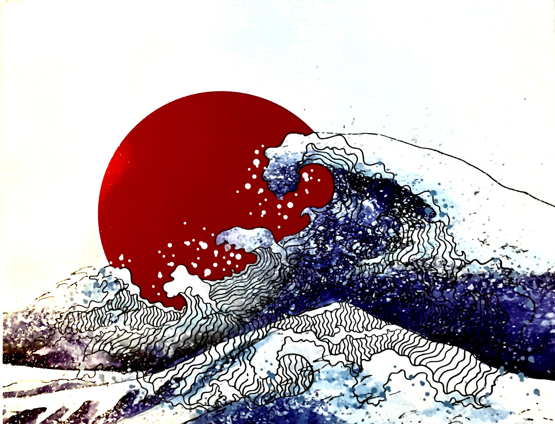 Amy Noyola Limon "Recreation of The Great Wave Off Kanagawa" Graphic Design