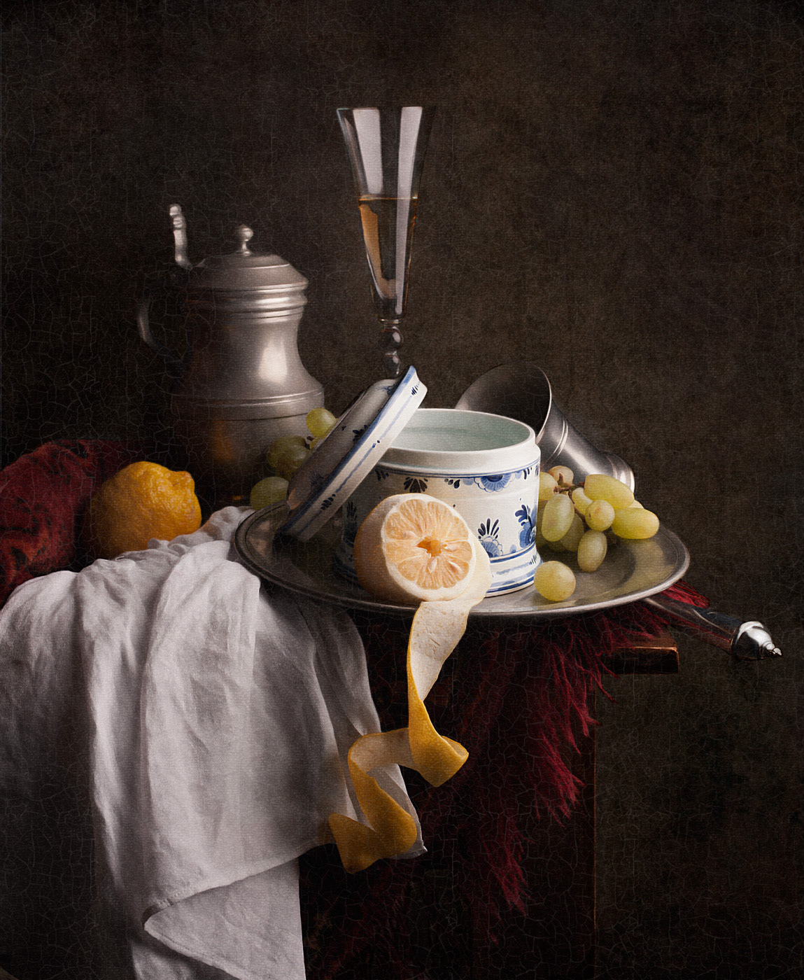Still life with grapes limited