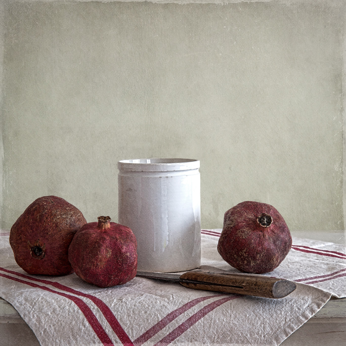 Still life with pomegranates